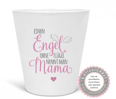 Preview: zauberhafter Blumentopf Blumenvase Engel Flügel Mama Muttertag Geburtstag Geschenk, Mitbringsel....von Lüttentüddel®